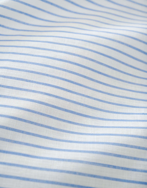 Marc O'Polo Classic fine stripe dekbedovertrek - Lits-Jumeaux XL – 260x200/220 cm - Denim blue
