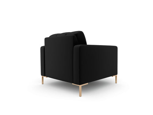 Cosmopolitan Design Fauteuil Bali structurele stof, zwart - 96x87x75cm