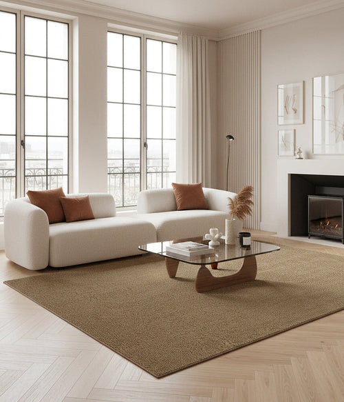 AFK Living vloerkleed Mono - Vloerkleed met getextureerd schapenvacht-effect - geel - 120x160 cm