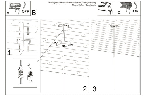 Sollux hanglamp Pastelo - 1 lichts - 8  x 100   cm - zwart