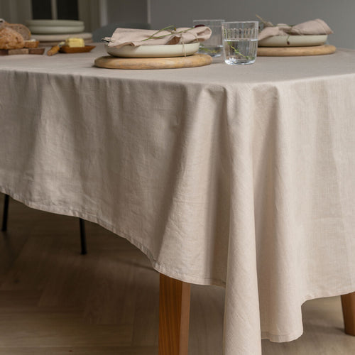 Walra - Tafellaken Lovely Linen Ruffles - 140x240 cm - Naturel