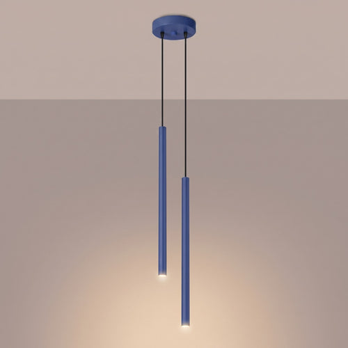 Sollux Lighting Hanglamp PASTELO 2 ultramarijn - 15x15x118cm