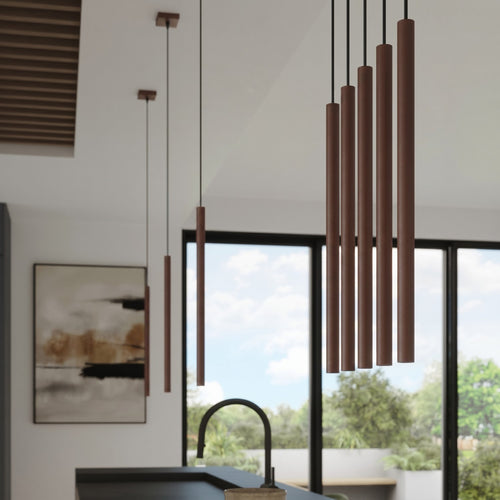 Sollux Lighting Hanglamp PASTELO 1 bruin - 8x8x120cm