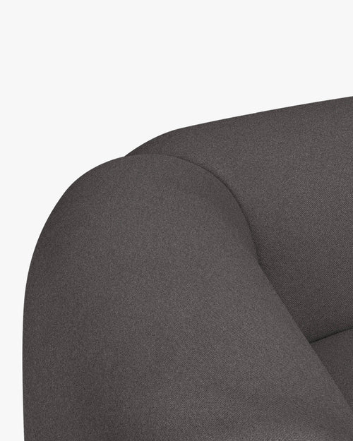 noo.ma Flom 2-zits bank - Fog Grey, zachte bekleding, modern design