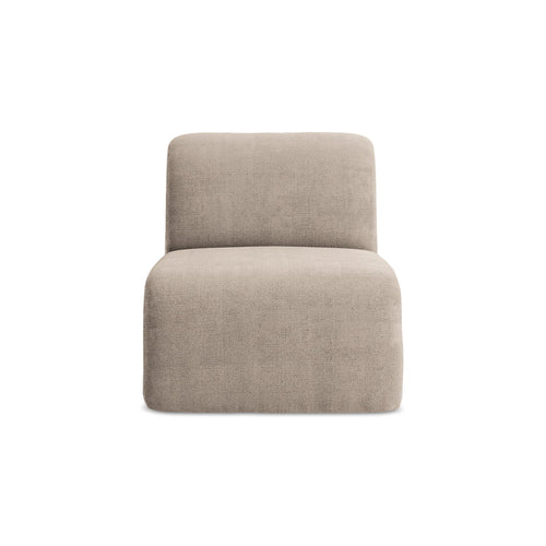 LaMiaSofa Bankmodule midden Cervo - chenille stof - donkerbeige - 70x94x75