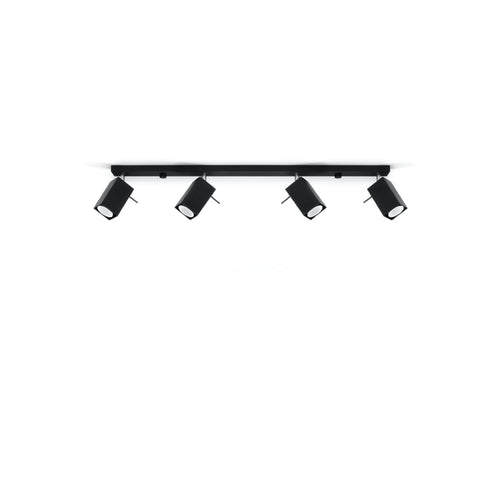 Sollux Lighting Plafondlamp MERIDA 4L zwart - 80x6x16cm