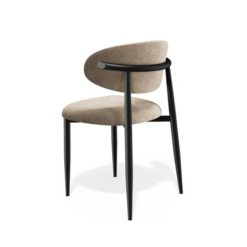 Premium Interiors - Set van 2 stoelen LINA - zacht aanvoelende geweven stof mol 52cm