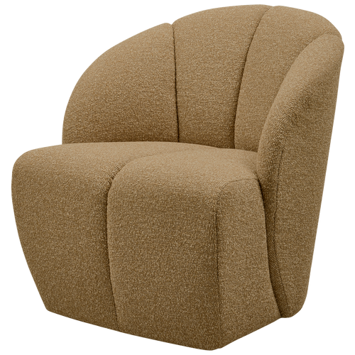 WOOOD draaifauteuil Mojo - Bouclé - Geel/Bruin Melange - 75x68x77 cm - vtwonen shop