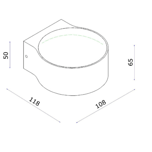 Artdelight wandlamp Hudson - 2 lichts - 12  x 6.5   cm - champagne