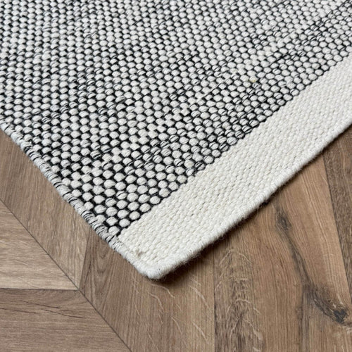 Interieur05 wollen vloerkleed Taff - wit/zwart - 230 x 160 cm