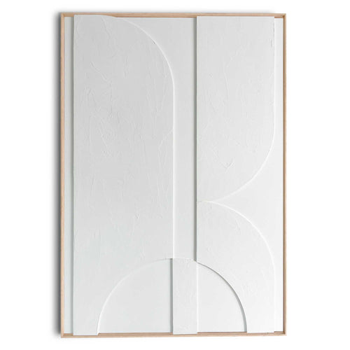 Reinders Mars White schilderij 3d art -  wit - woonkamer - 100x70cm