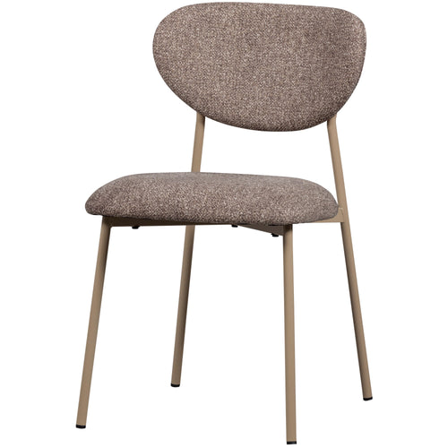 WOOOD eetkamerstoelen Valor - Polyester - Zand- Set van 2