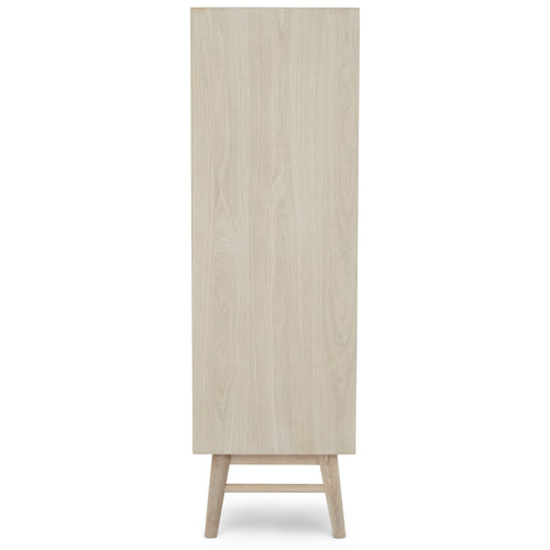 Furnhouse open kast Porto - Witte olie - MDF, Eikenfineer - 40x100x130