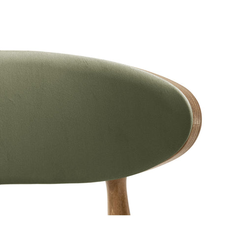 Set van 2 fluwelen stoelen Rina flueel groente - 48x47.5x79cm
