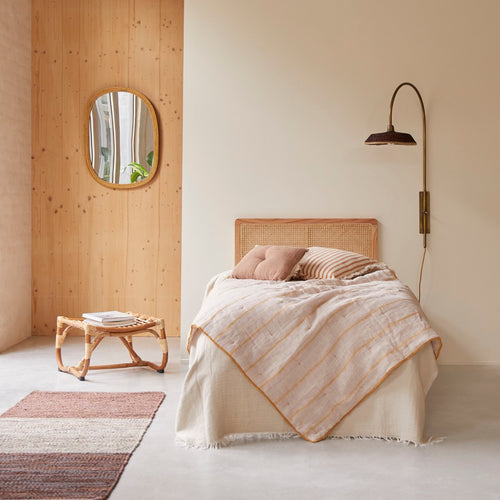 Tikamoon Hoofdbord voor kinderbed van gevlochten rotan 90 cm - Naturel - vtwonen shop