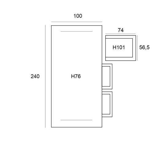 Garden Impressions tuinset Aleria - Sintra - Napoli sand - 240x100 cm - 7-delig