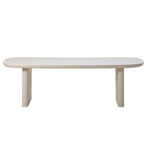 Giga Meubel Tuintafel Maya - Deens Ovaal - Beige Betonlook - 240x100x75cm