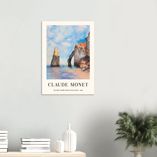 Artfulprints  Claude Monet - The rock needle and the porte d'aval   poster 50x70 cm - vtwonen shop