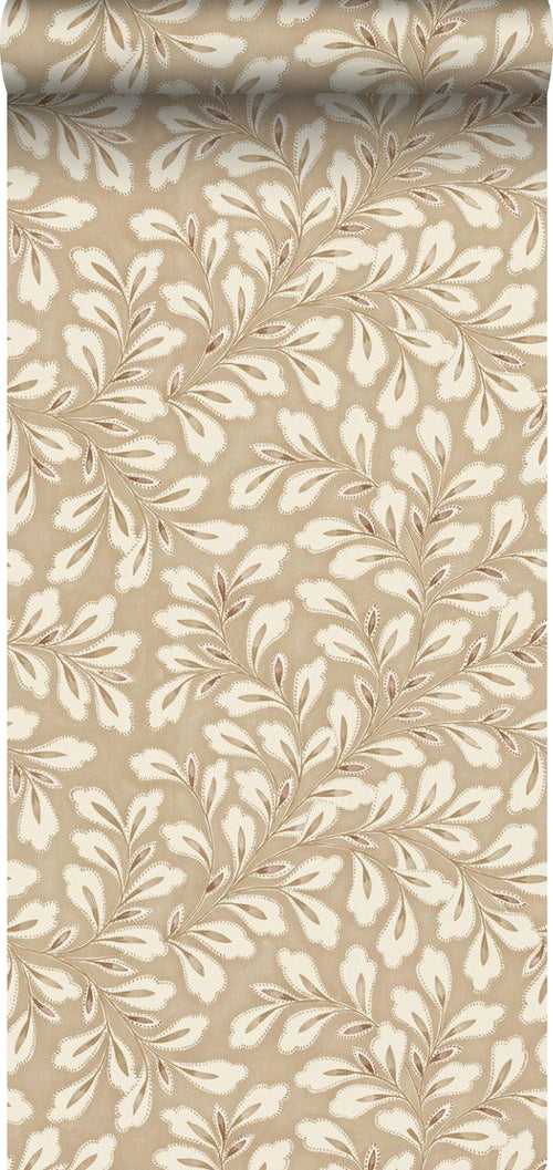 Borastapeter behang bladeren beige - 53 cm x 10.05 m - 660558