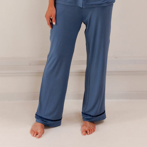 Coco & Cici - TENCEL Pyjama Broek Dames Donker Blauw - L
