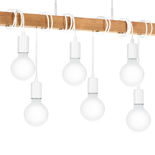 EGLO hanglamp Townshend - e27 - 100 cm - wit/bruin - vtwonen shop