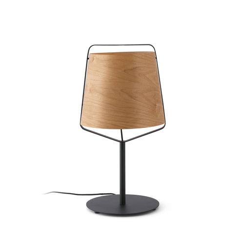 Faro Stood - 1 Light Tafellamp Zwart, Hout, E27