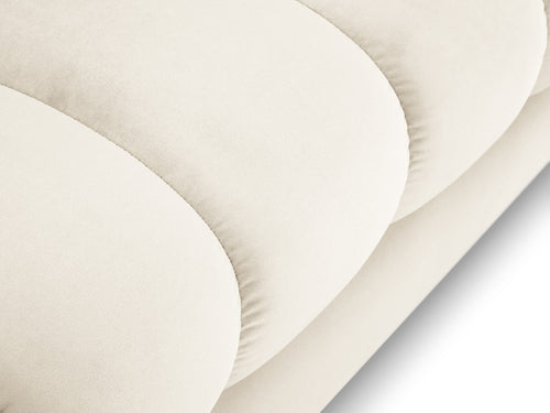 Cosmopolitan Design rechter chaise longue Bali flueel, lichtbeige - 185x102x75cm