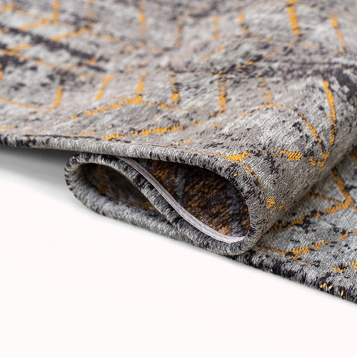 Louis De Poortere vloerkleed Broadway Glitter - zwart - 80x250cm