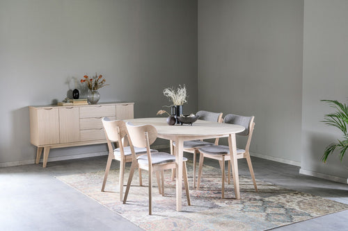 Rowico Home Filippa Uitschuifbare Eettafel Ovaal 170 cm - Whitewash