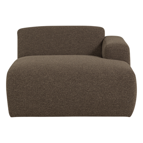 WOOOD chaise longue bank rechts Mojo Base - Bouclé - Bruin - 74x112x162
