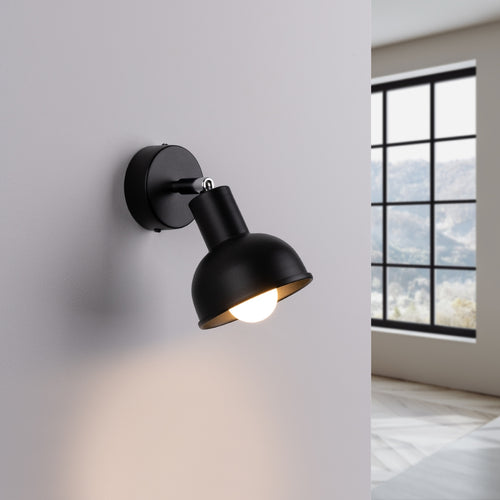 Sollux Lighting Wandlamp ELBA zwart - 19x11x17cm