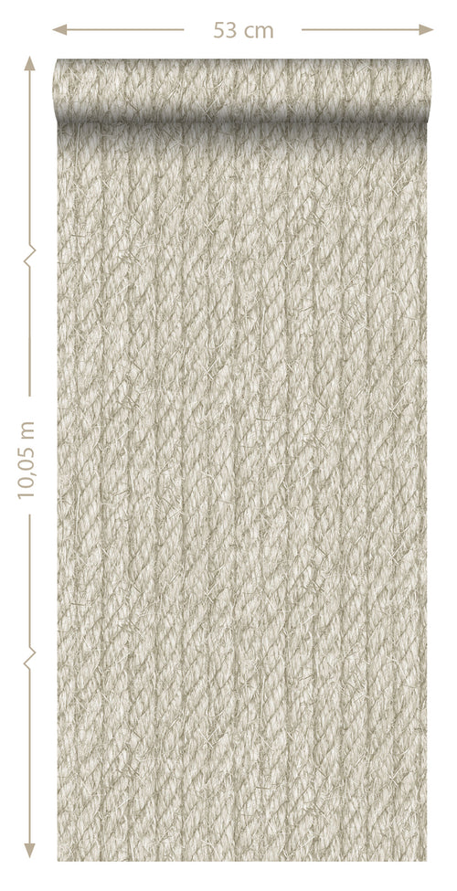 ESTAhome behang touw-motief beige - 53 cm x 10,05 m - 138246 - vtwonen shop