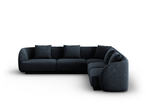Cosmopolitan Design Symmetrische hoekbank Tulum 5-zits, chenille, koningsblauw - 255x255x70cm
