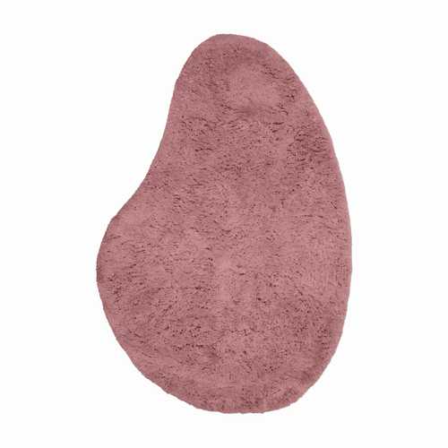 Organisch hoogpolig vloerkleed Pilo Darkpink Polyester Interieur05