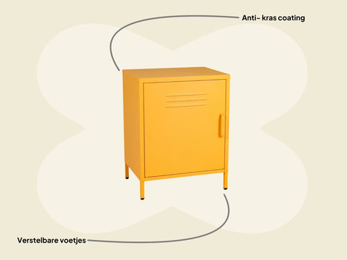 MaximaVida metalen lockerkastje Finn 52 x 40 x 67 cm okergeel