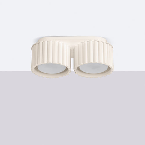 Sollux Lighting Plafondlamp AURA 2 beige Gx53 - 21x10x12cm