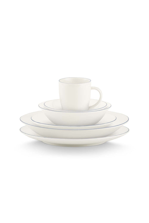 vtwonen Serviesset - Line - Wit - 6 Persoons set