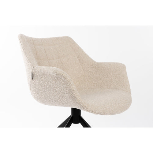 Zuiver Doulton Swivel Eetkamerstoelen Armleuning Naturel  - Set van 2