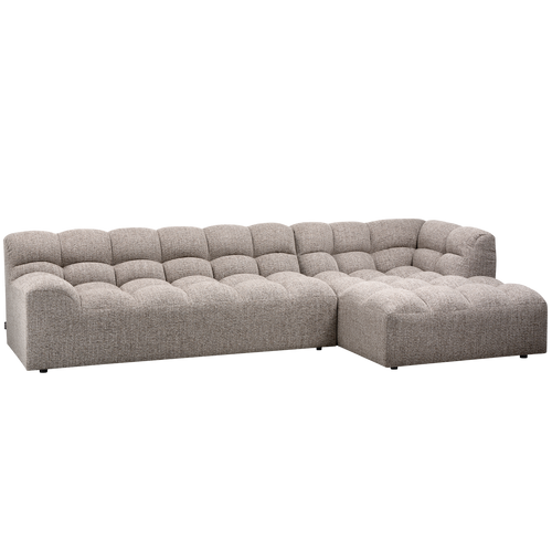 WOOOD chaise longue rechts Allure - Polyester - Klei - 79x324x165 - vtwonen shop