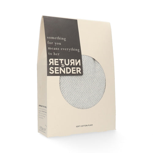 Return to Sender Plaid 100 x 190 cm grijs, hamamdoek van katoen - vtwonen shop