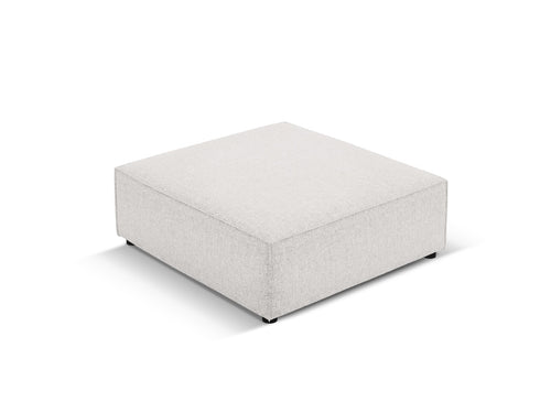 Cosmopolitan Design Poef Arendal chenille, lichtgrijs - 80x102x40cm