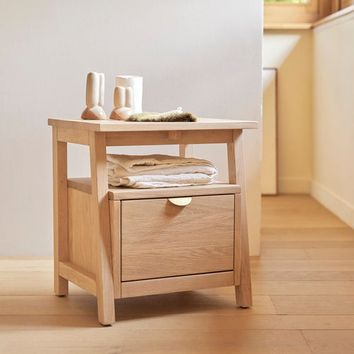Tikamoon Massief eiken nachtkastje - Naturel - vtwonen shop