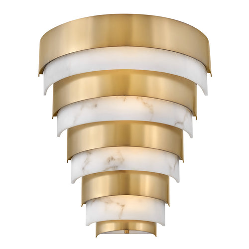 Elstead Hinkley Echelon Geïntegreerde LED Flush Wandlamp Heritage Messing, 3000K