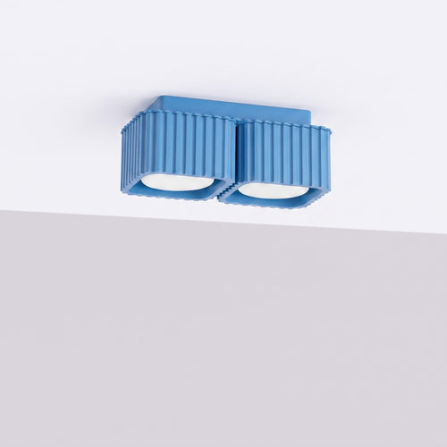 Sollux Lighting Plafondlamp RIFF 2 azuurblauw Gx53 - 20,5x10x8cm