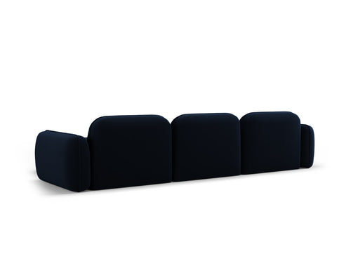 Cosmopolitan Design Modulaire hoekbank rechts Sydney 4-zits, flueel, koningsblauw - 165x320x70cm