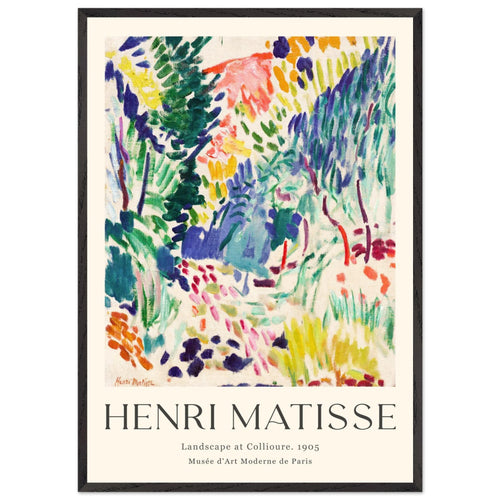 Artfulprints Poster met Lijst Matisse - Landscape of Collioure 1905   - 70x100 cm - Meerkleurig