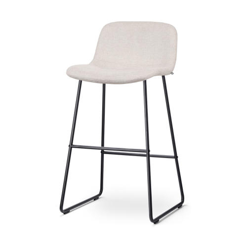 Nolon Nino-Mats Barkruk Beige - Zwart Onderstel - 75 cm
