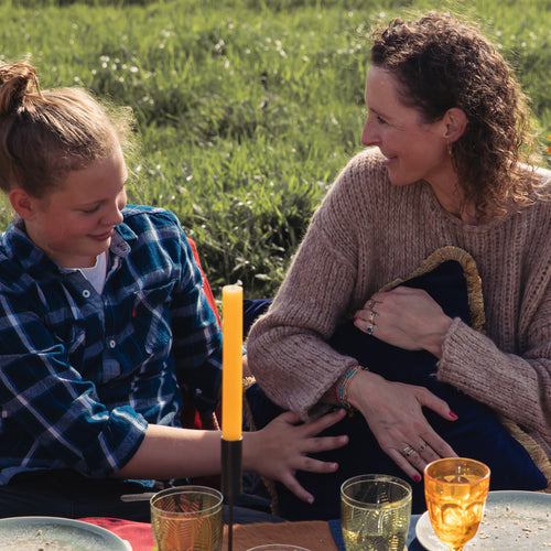 Besarto, draadloos Warmtekussen, Cuore, Creme met vlindernaad - vtwonen shop