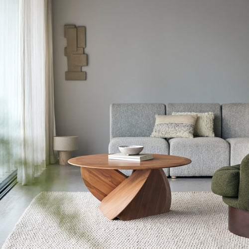 Tikamoon Salontafel in massief teak, groot model - Naturel - vtwonen shop