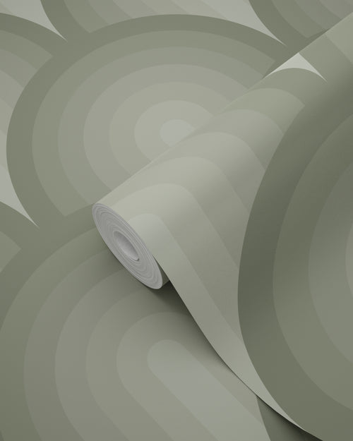 ESTAhome behang 3D-motief olijfgroen - 50 x 900 cm - 131121 - vtwonen shop